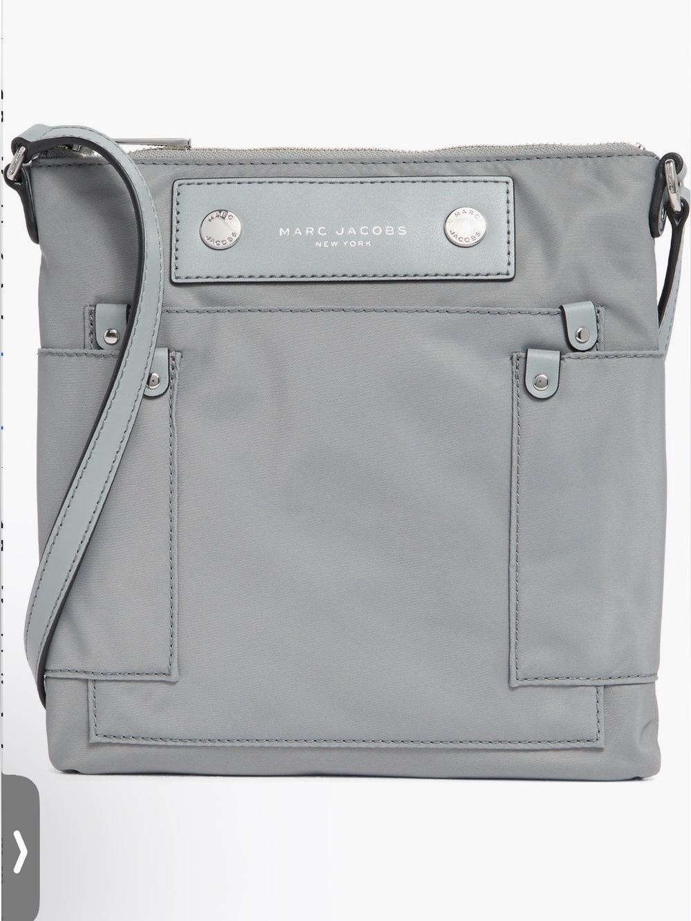 Marc Jacobs Light Gray Nylon Crossbody Messenger
